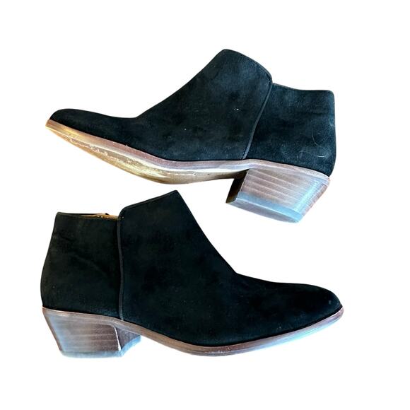 Sam Edelman Women's Petty Black Suede Bootie Side Zip - Size 5.5 - Picture 3 of 9